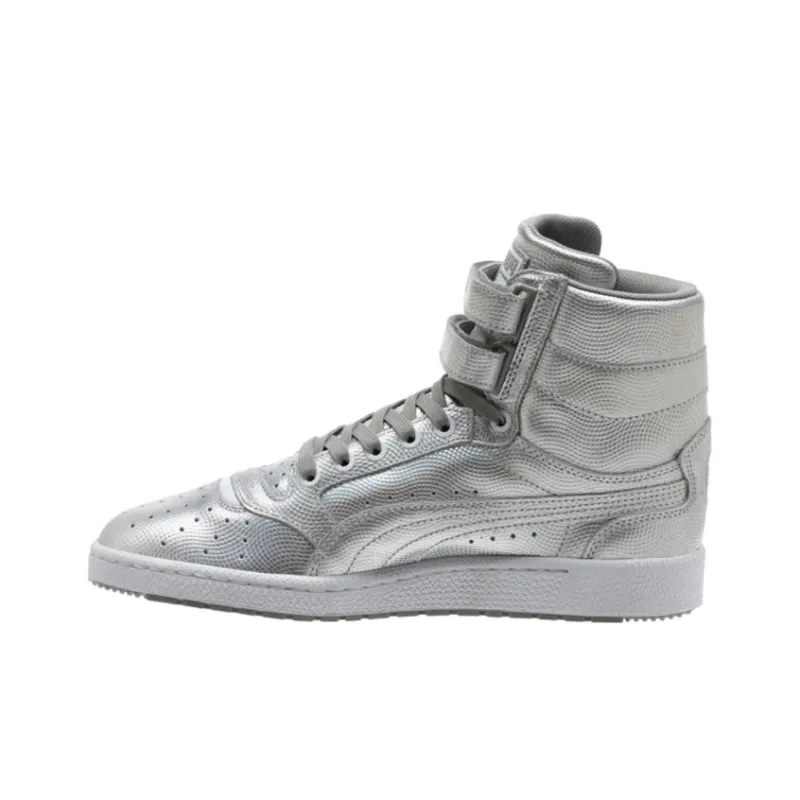 PUMA Sky Support Slip-Resistant Coverage Cushioning High-Top Skateboard Shoes Men's Silver-0