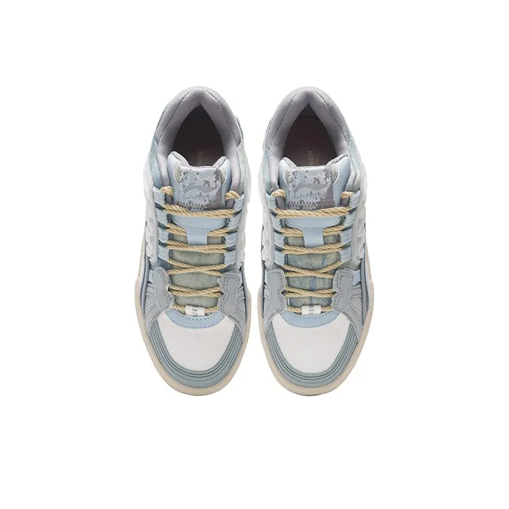 LiNing Millennium Era Low-Top Skateboard Shoes Women's Blue Gray-3