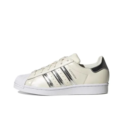 Adidas Originals Superstar Series Skateboard Shoes Women's Low-Top Pearl White