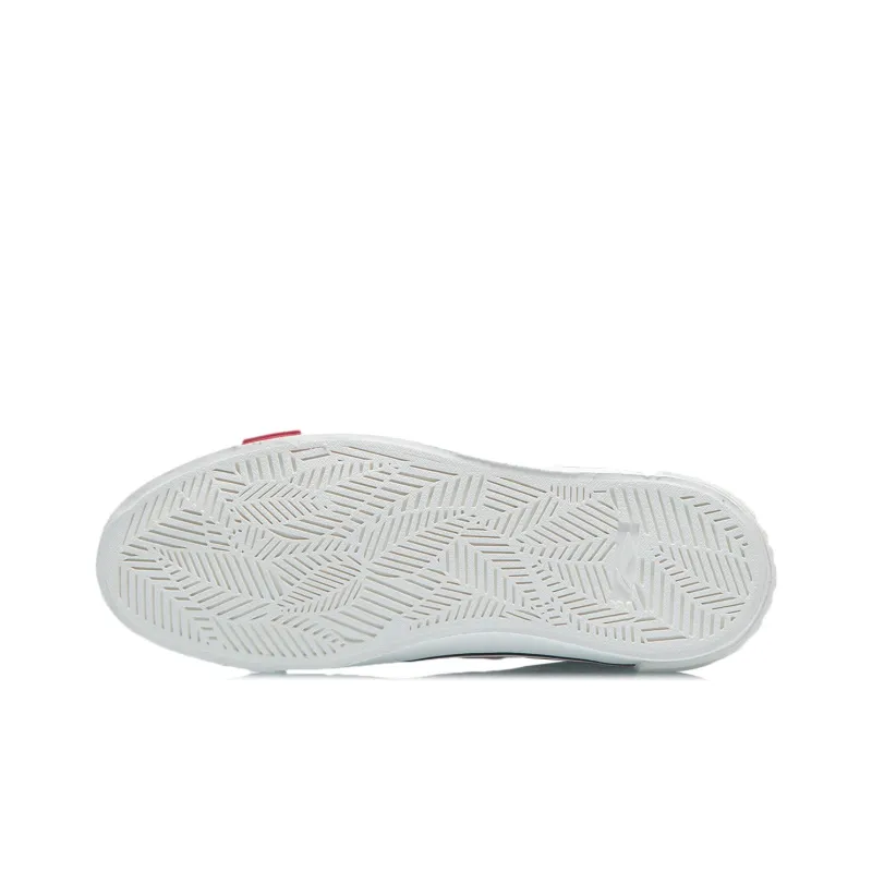 LiNing Wave Canvas Hi High-Top Skateboard Shoes Women's White Gray-4