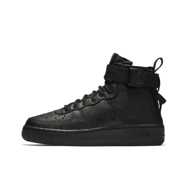 Nike Sf Air Force 1 Mid Triple Black GS-0