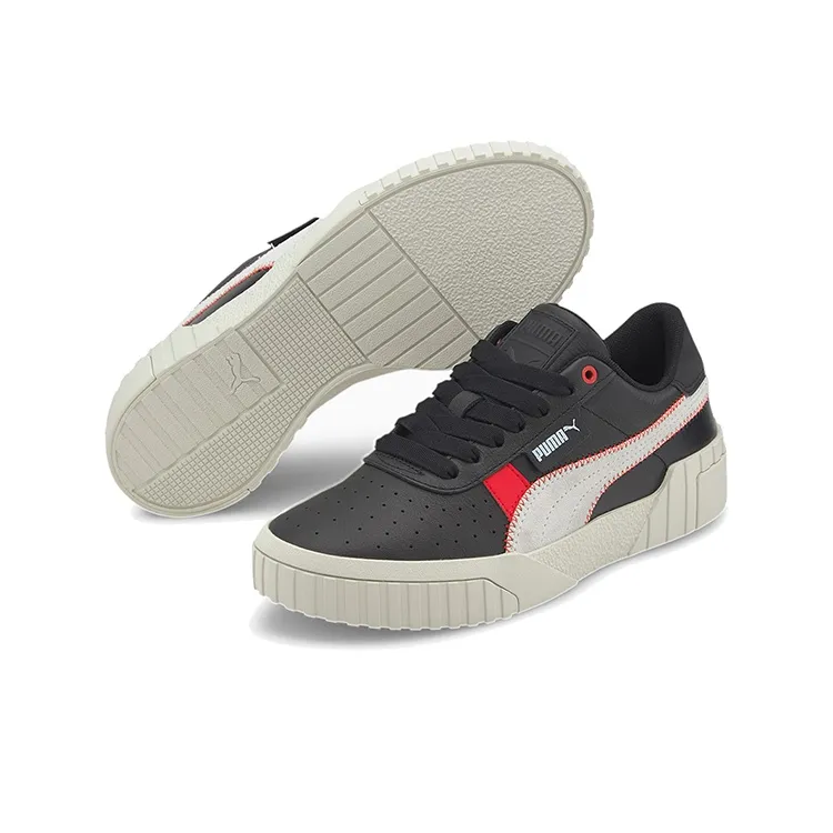 PUMA Cali Retro Casual Sneakers Black/Red Women's-4