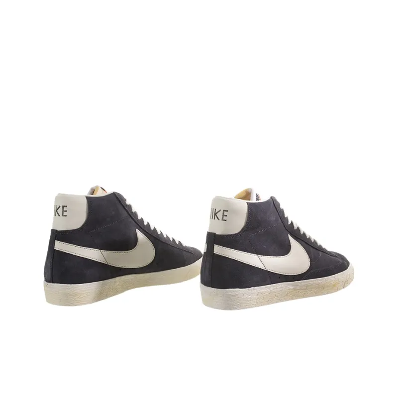 Nike Blazer Wear-resistant And Lightweight Mid-Top Skateboard Shoes Men's Black White-2