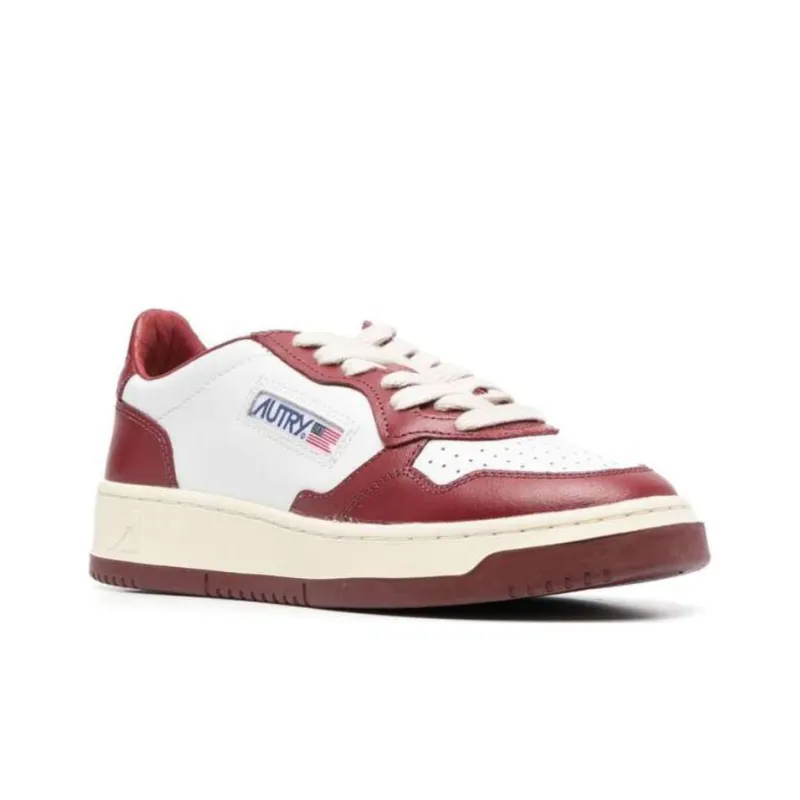 AUTRY Medalist Leather Low White Syrah Women's-1