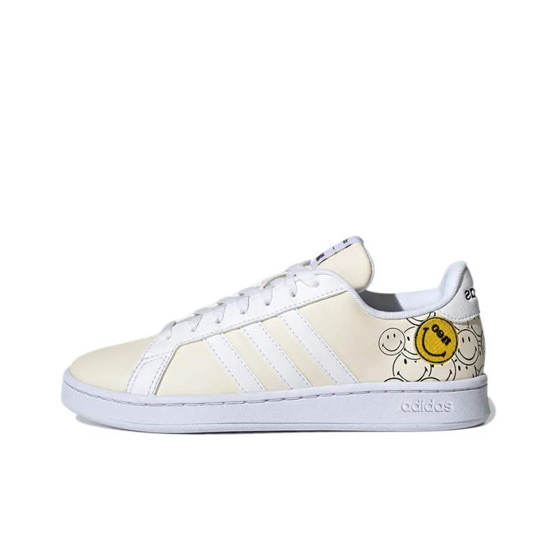 Adidas Neo X Smiley Grand Court 'Cream Yellow' Women's-0