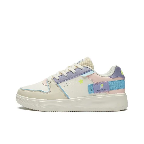 361° Anti-Slip Wear-Resistant Low-Top Skateboard Shoes Women's White Purple
