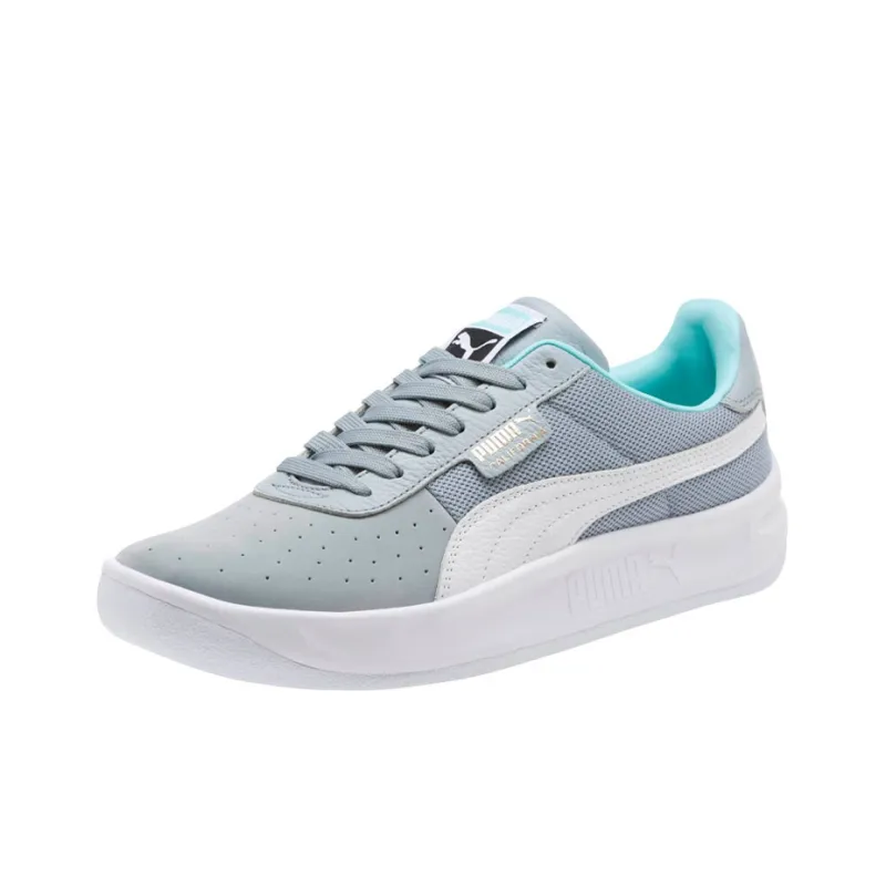 PUMA California Casual Wear resistant And Lightweight Low Top Casual Skateboard Shoes Men's Gray White-0