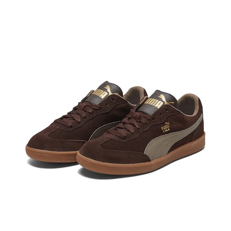 PUMA Liga Suede Low Casual Board Shoes Chocolate Brown-2