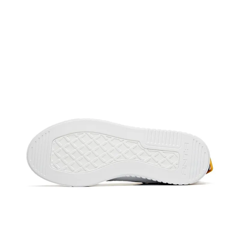 Anta Coverage Warm Slip-Resistant High-Top Skateboard Shoes White Blue-4