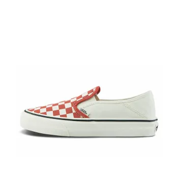 Vans Slip on Chessboard Red/White Women's
