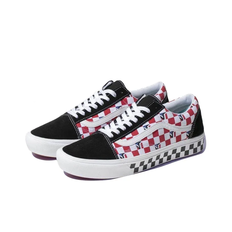 Vans Comfycush Old Skool Dimension In Checkerboard 'Black Red Blue'-2