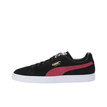 PUMA Suede Classic Lightweight Balance Low-Top Skateboard Shoes Men's Black Red