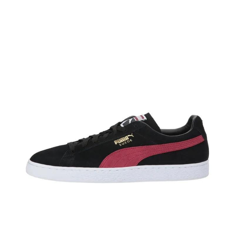 PUMA Suede Classic Lightweight Balance Low-Top Skateboard Shoes Men's Black Red-0