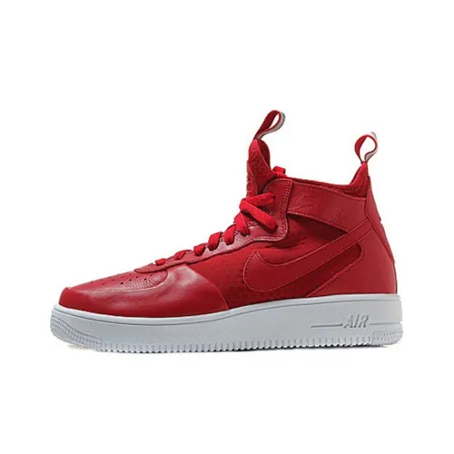 Nike Air Force 1 Skateboard Shoes Unisex Mid-Top Red