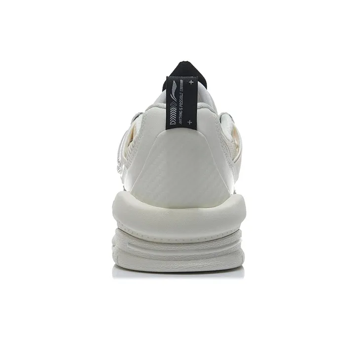 LiNing Essence Zen Coverage Anti Slip And Wear Resistant Low Top Skateboard Shoes Men's Snow White-2