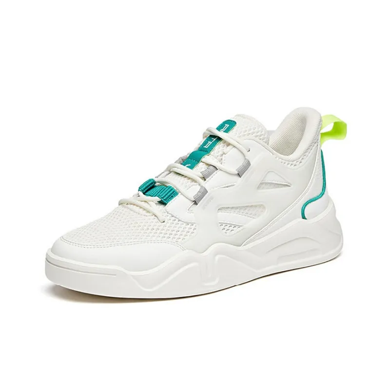 Anta Life Collection Slip Resistant, Lightweight, And Breathable Low Top Skateboard Shoes Men's Ivory White-1