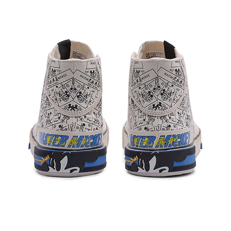 LiNing Wave Breathable And Wear resistant High Top Skateboard Shoes Men's White-3