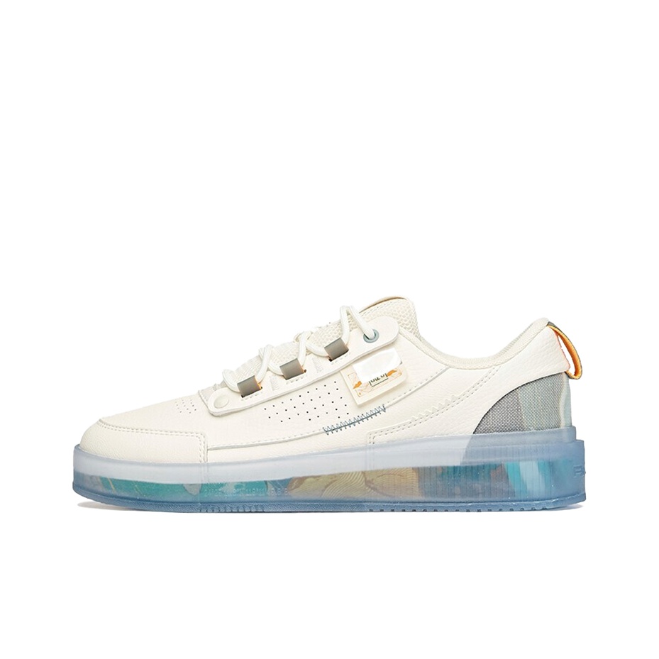 ANTA Life Collection Skateboard Shoes Women's Low-Top Ivory