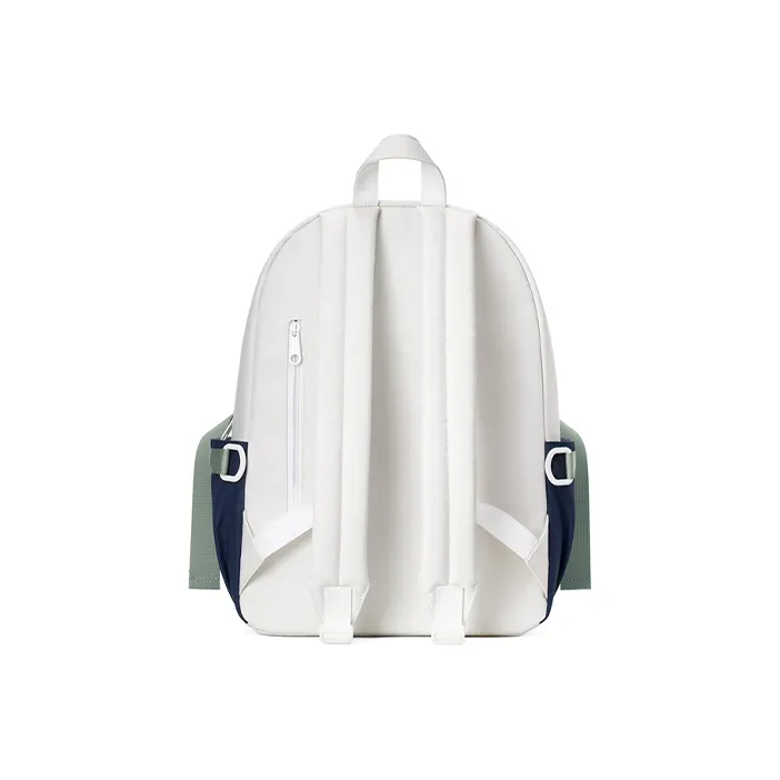 MR.ACE HOMME Polyester Backpack Regular Unisex Dusty Blue White Caramel White-4