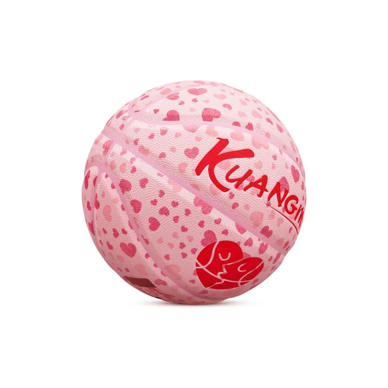 Kuangmi Moisture Absorbing Leather Basketball Pink Size 7 Training Unisex-4