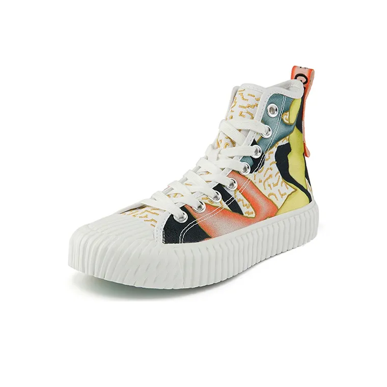 Kappa Lightweight And Breathable High Top Skateboard Shoes Unisex Multicolor-1