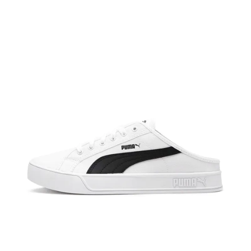PUMA Smash Vulc Mule White/Black-0