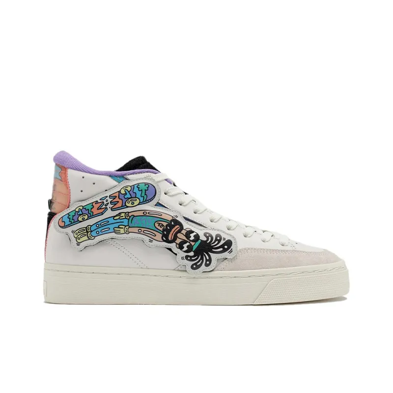 Steven Harrington x LiNing 180 Slip Resistant, Abrasion Resistant, Lightweight High Top Skateboard Shoes Men's White-1