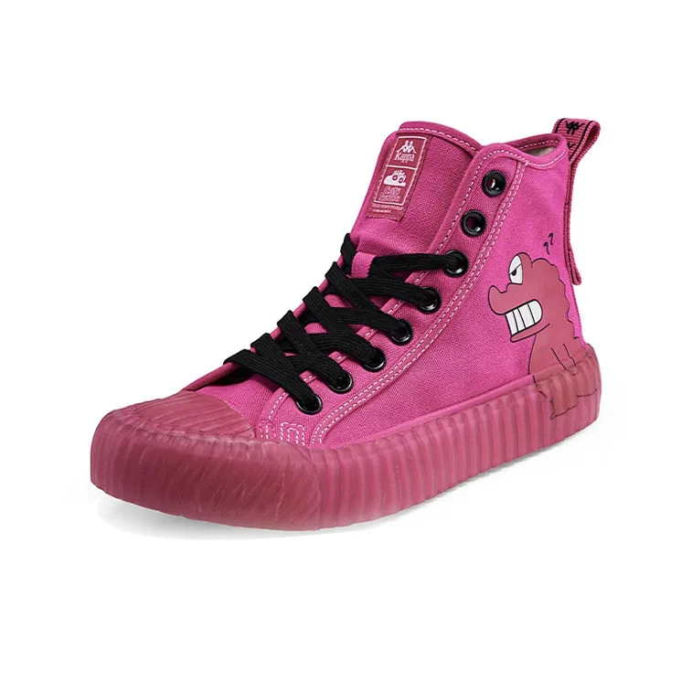 SHINCHAN x Kappa Lightweight And Breathable High-Top Skateboard Shoes Unisex Pink-1