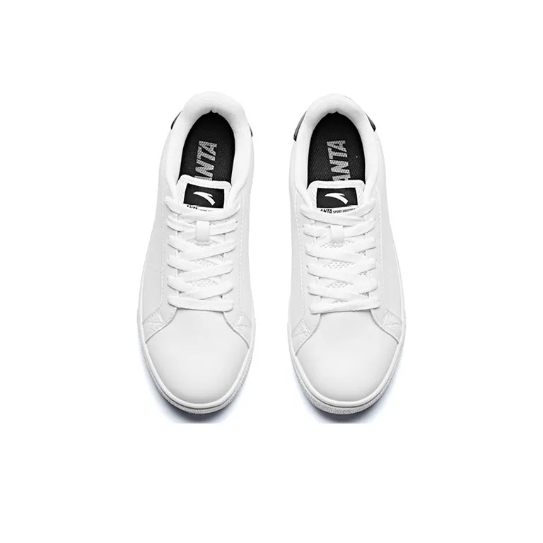 Anta Life Collection Anti-Slip Wear-Resistant Low-Top Skateboard Shoes Women's White Black-3