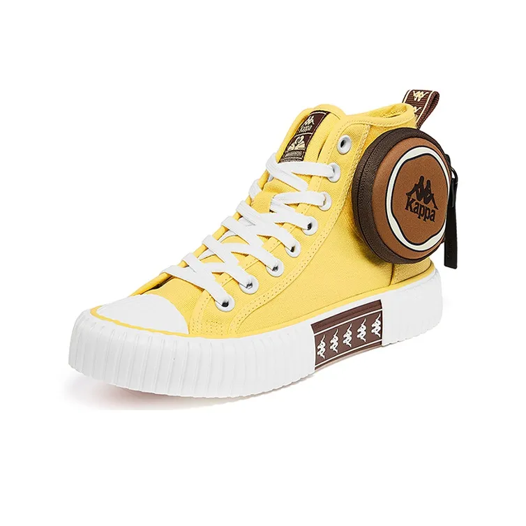 Doraemon x Kappa High Top Skateboard Shoes Unisex Yellow-1