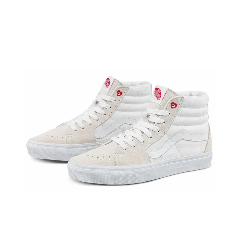 Vans Unisex SK8 Hi High Top Sneakers Grey/White-2