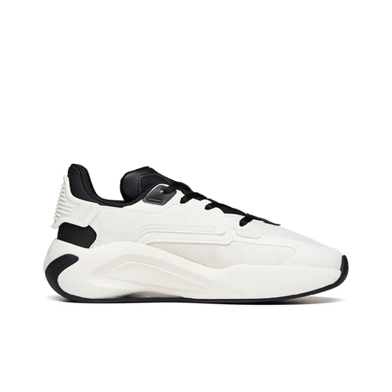 Anta Life Collection Super Body Anti Slip Wear Resistant Low Top Skateboard Shoes Women's White Black-1