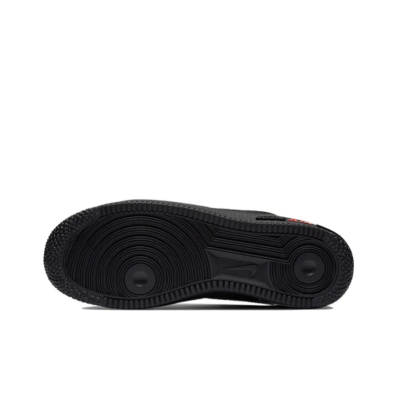 Nike Air Force 1 React Black Glow Habanero Red-5