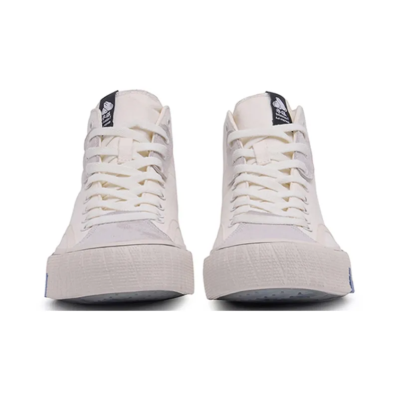 LiNing Wave Breathable And Wear resistant High Top Skateboard Shoes Men's White-2