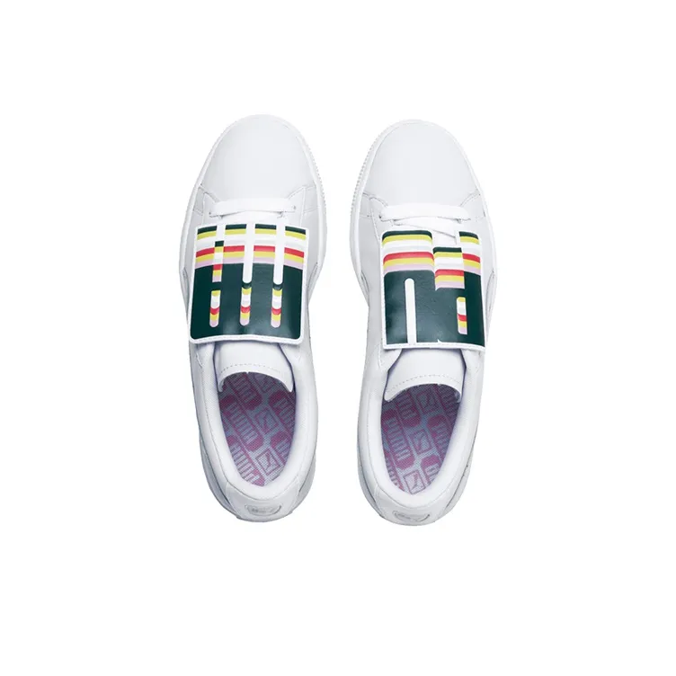 PUMA Basket Badge Casual Sneakers White Women's-2