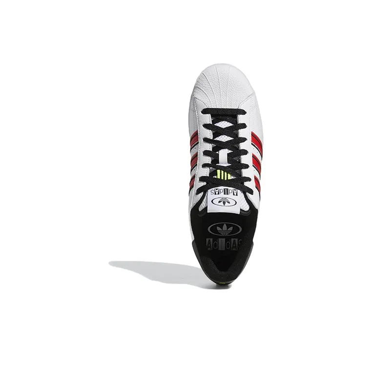 Adidas Superstar Cloud White Outlined Red Stripes-2