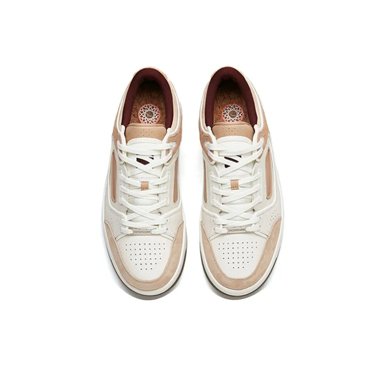 Anta Champion Series Low-Top Skateboard Shoes Men's White Gray Brown-3