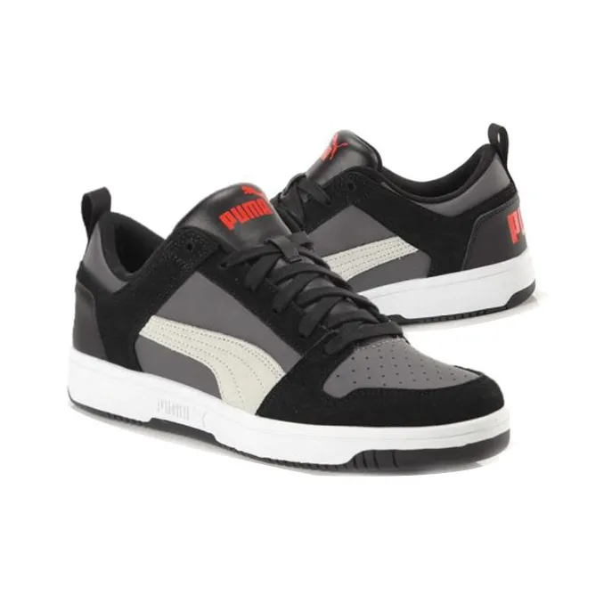 PUMA Rebound Layup Skateboard Shoes Men Low-Top Gray/Black-2