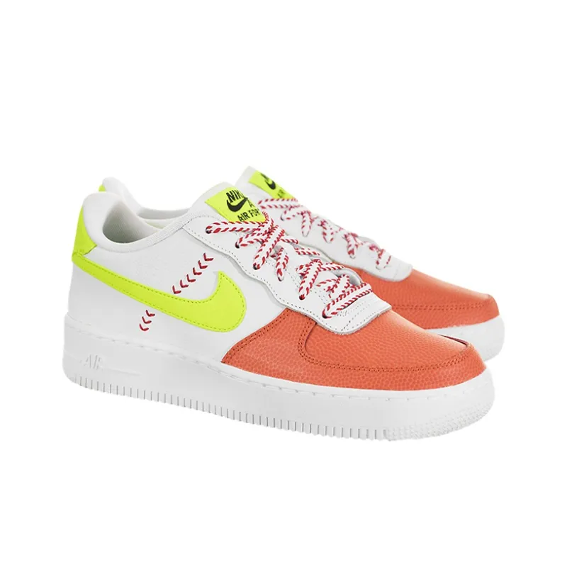 Nike Air Force 1 LV8 SPRB Slip Resistant Cushioning Wear Resistant Low Top Skateboard Shoes GS White Orange Green-1