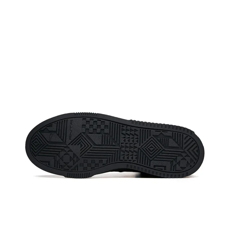 Anta Life Collection Mid Top Skateboard Shoes Men's Black-4