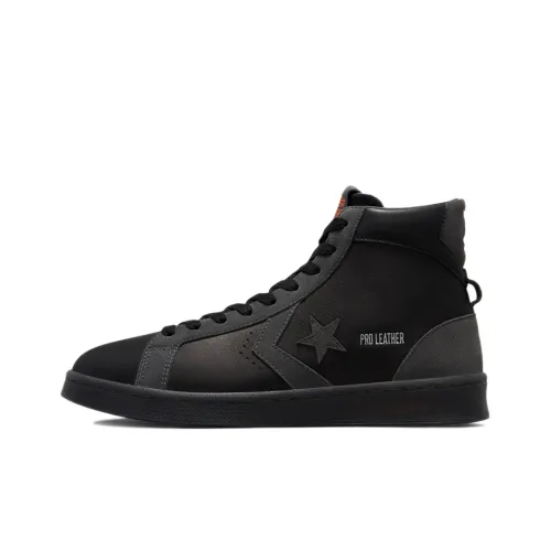 Converse Cons Pro Leather Skateboard Shoes Unisex High-Top Black