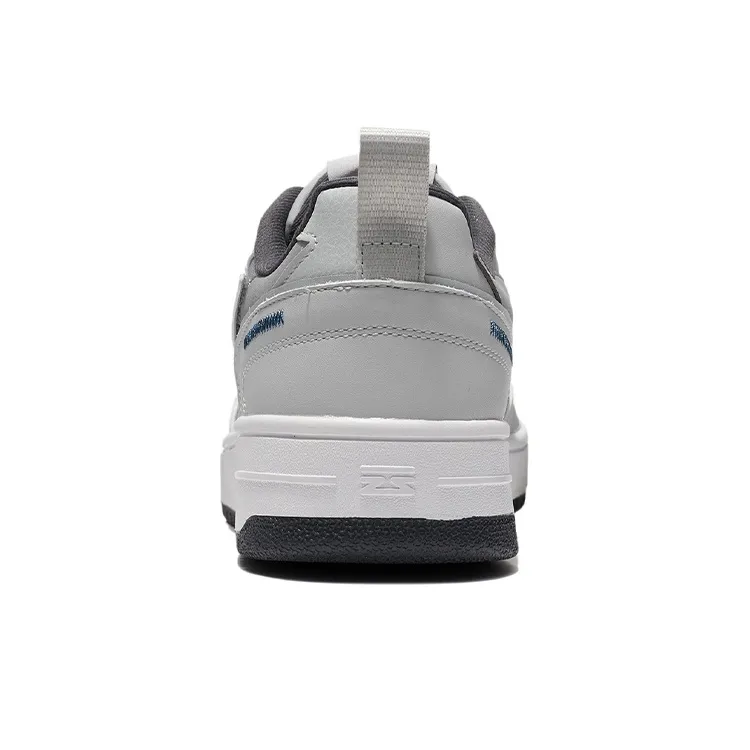 LiNing Anti Slip And Wear Resistant Lightweight Low Top Skateboard Shoes Men's Gray-3