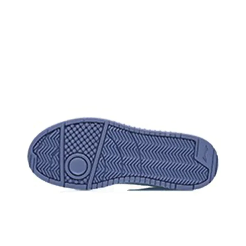 LiNing Anti-Slip Wear-Resistant Low-Top Skateboard Shoes Women's White Blue-4