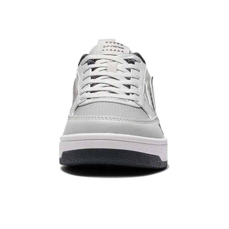 LiNing Anti Slip And Wear Resistant Lightweight Low Top Skateboard Shoes Men's Gray-2