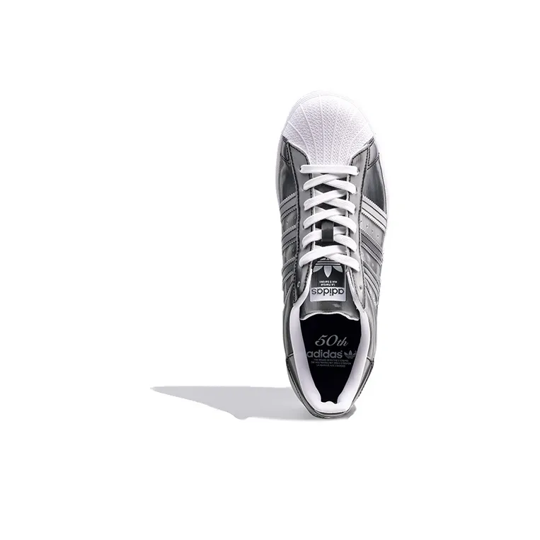 Adidas Originals Superstar Fashion Casual Skate Shoes Unisex Gray Silver-4