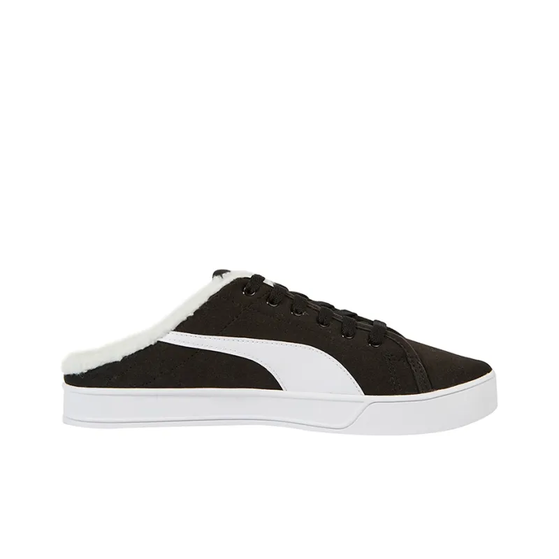 PUMA Bari Mule Sherpa Casual Sneakers Black/White-1