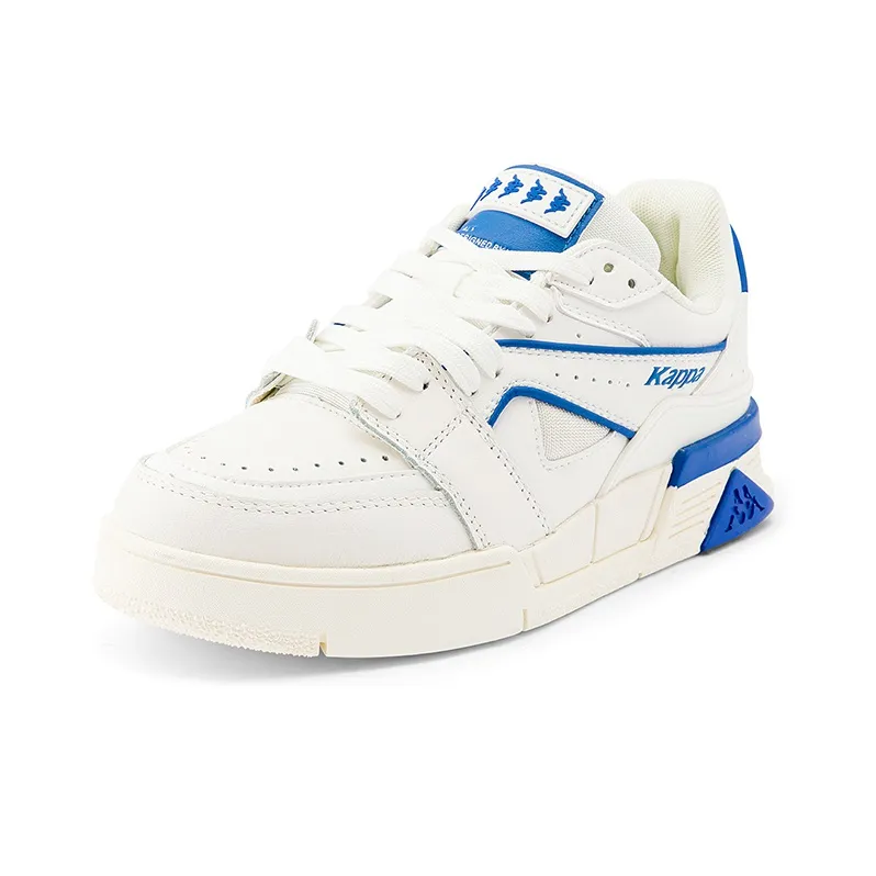 Kappa Lightweight Wear Resistant And Coverage Low Top Skateboard Shoes Unisex Sea Medium Blue-1