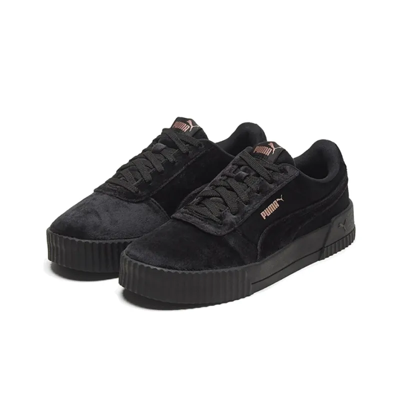 PUMA Carina Velvet Black/Gold Women's-2