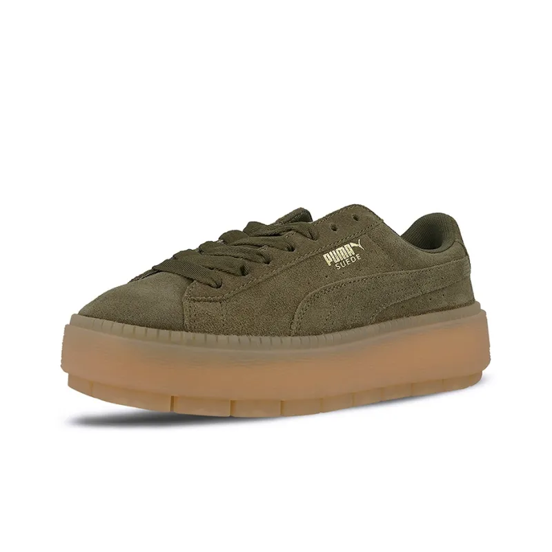 PUMA Suede Platform Trace 'Olive Night' Women's-2