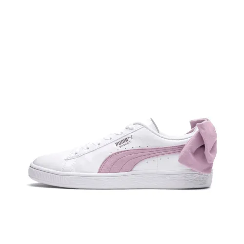 PUMA Basket Skateboard Shoes Women's Low-Top White/Purple